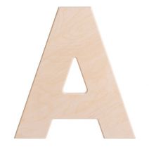 12 Inch Bold Unfinished Wood Letter A