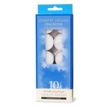 Tea Lights Unscented White Silver Cup