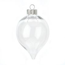 Ornaments - Plastic - Water Drop - Clear - 100Mm