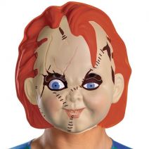 Disguise Official Childs Play Adult Chucky, Single Plastic Half Mask Costume Accessory, Multicolored, One Size