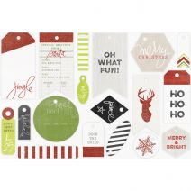 Oh What Fun Collection Christmas Glitter Tags