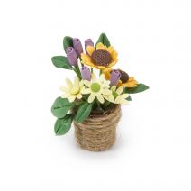 Timeless Minis Handmade Fresh Flowers In Basket 1.25 X 1.75 Inches