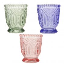 Votive Glass Candle Holder Assorted Colors