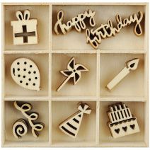 Flourishes Die Cut Wood Pieces Pack Party