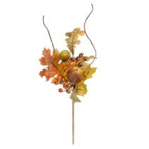 Fall Floral Maple Leaf Pick With Acorns And Berries Fall Colors