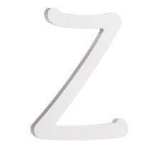 9 Inches White Wood Letter Z Brush Font