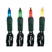 Decolights Light Set 50 Multi Color Bulb Green Wire Indoor Outdoor