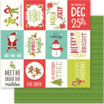 Holly Jolly Collection Christmas 12 X 12 Double Sided Paper Happy Holidays