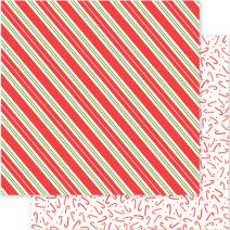 Holly Jolly Collection Christmas 12 X 12 Double Sided Paper Candy Stripes