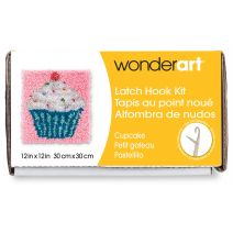 Wonderart Latch Hook Kit 12"X12"-Cupcake