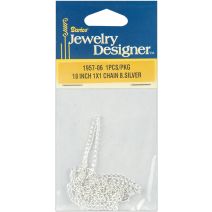 Jewelry Designer Slimpack 1 X 1mm Chain 18 Inches Silver