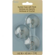 Suction Cups Clear with Silver Hooks 42mm