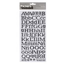 Thickers Glitter Chipboard Alphabet Stickers Reindeer Black