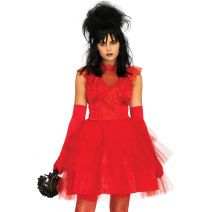 Leg Avenue Womens Lydia Beetle Bride 80s Halloween Costume Red Medium