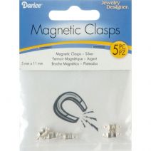 Magnetic Clasps 5 mm X 11 mm Silver