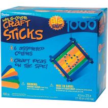Jumbo Craft Sticks Colored 4.5 Inches