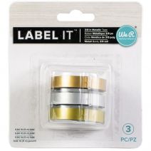 Label It 0.375 Inchesemboss Tape Rolls Metallic