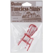 Timeless Miniatures Metal Red Chair