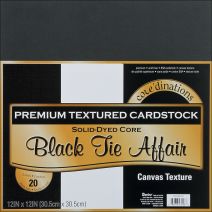 Canvas Cardstock 12 X12 Inches Black Tie Affair