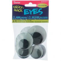 Sticky Back Wiggle Eyes Assorted Glow In The Dark