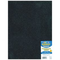 Glitter Foam Sheet Black 2mm thick 9 X 12 Inches