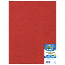 Glitter Foam Sheet Red 2mm thick 9 X 12 Inches