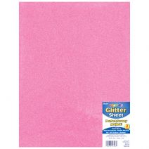 Glitter Foam Sheet Pink 2mm thick 9 X 12 Inches