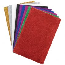 Sticky Back Glitter Sheet Assorted Colors 6 X 9 Inches