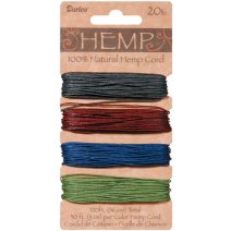 Hemp Cord Set Assorted Earthy Dark Colors 120 feet
