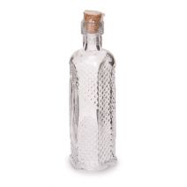 Darice Glass Bottle Hexagon with Raised Dots Clear 5 inches