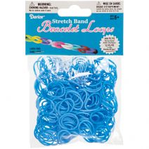 Stretch Band Bracelet Loops with S Clips Light Blue