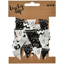 Lucky Dip Collection Mini Paper Bunting Black And 