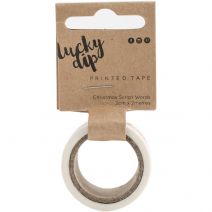 Lucky Dip Collection Printed Tape Christmas Script Words
