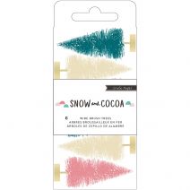 Snow And Cocoa Collection Wire Brush Trees