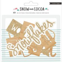 Snow And Cocoa Collection Die Cut Cardstock Pieces Phrases