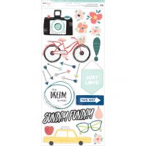 Saturday Collection Cardstock Stickers Accents And Phrases