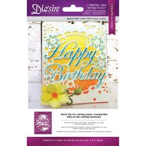 Diesire Create-A-Card A2 Card Size Die Birthday Flowers