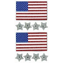 Jolees Boutique 3D Stickers Glitter Flags And Stars