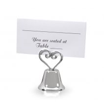 Place Card Holder Bell Silver 2.5 Inches