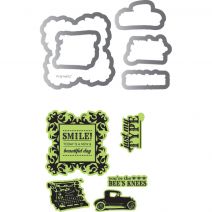 Sizzix Echo Park Framelits Die And Clear Acrylic Stamp Set Times And Seasons