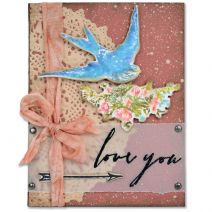 Sizzix Tim Holtz Framelits Dies With Stamps Love You
