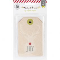 Merry And Bright Collection Christmas Kraft Tags