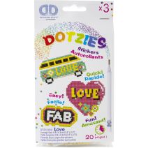 Diamond Dotz DOTZIES Diamond Art Sticker Kit  Multi Pack Love 3 Pkg