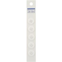 Blumenthal Lansing Slimline Buttons -White 4-Hole 5/8" 5/Pkg