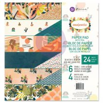 Prima Marketing Double Sided Paper Pad 12X12 Inch 24Pkg Majestic 6 Foiled